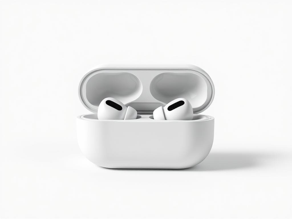 Generate an image of Apple AirPods Max noise-canceling headphones